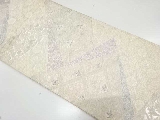 JAPANESE KIMONO / ANTIQUE FUKURO OBI / SILK / WOVEN YOUNG PINE